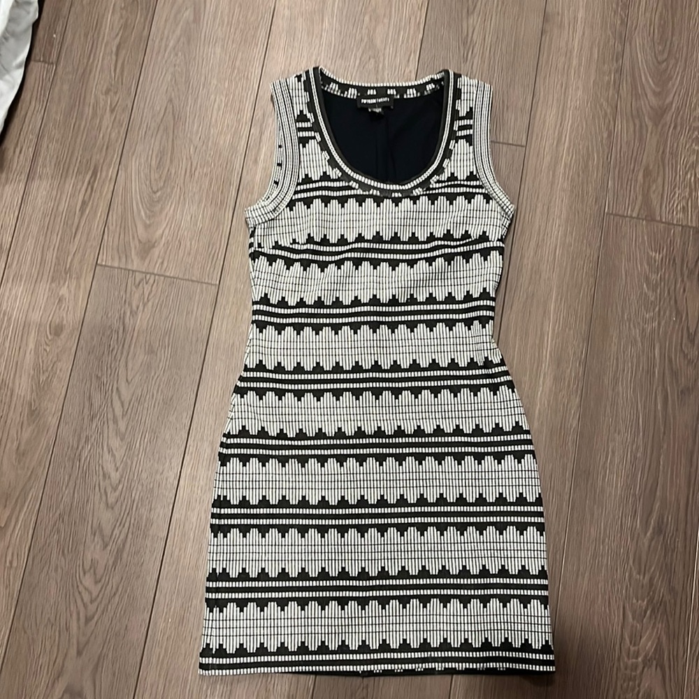 Fifteen Twenty black and white printed mini dress